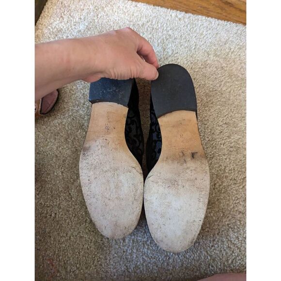 Red by Ramon tanza black velvet burnout loafers sz 9 made in Spain euc - Picture 7 of 7